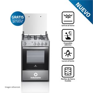 Cocina Indurama Olvera 24" 4 Hornillas Croma