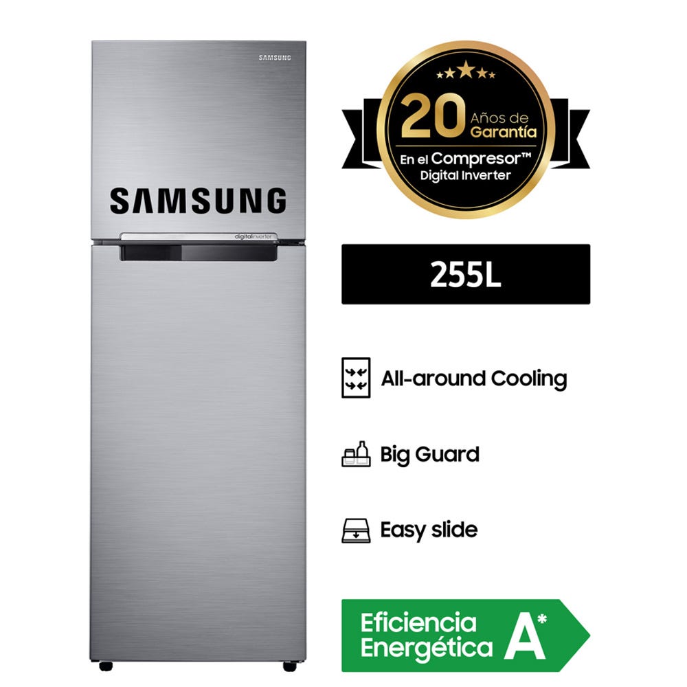 Refrigeradora Samsung 255L RT25FARADS8 Plata