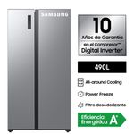 Refrigeradora-Side-By-Side-Samsung-RS52B3000M9-PE-490L-Gris