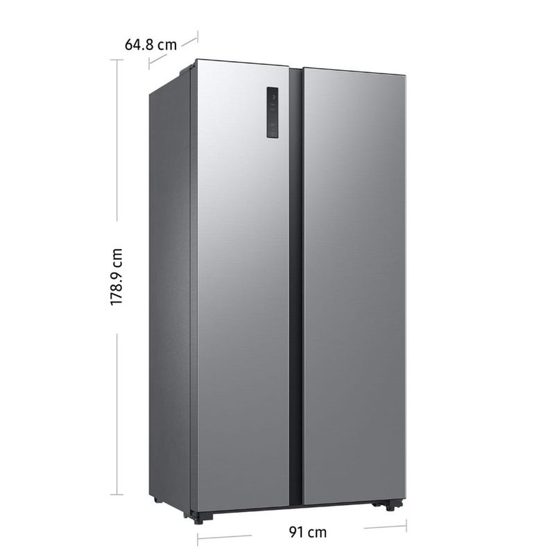 Refrigeradora-Side-By-Side-Samsung-RS52B3000M9-PE-490L-Gris