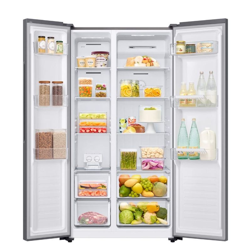 Refrigeradora-Side-By-Side-Samsung-RS52B3000M9-PE-490L-Gris