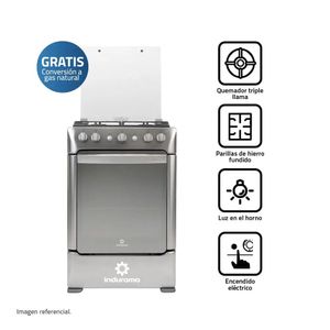 Cocina Gas Indurama GRANADA ZAFIRO 24" Croma 4 Hornillas