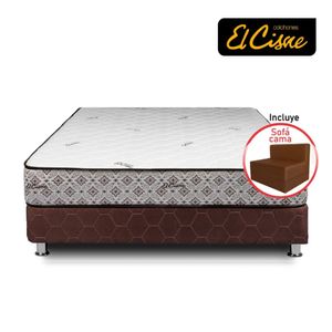 Cama Box Tarima Cisne Eco Easy 2 plz + Sofá Cama