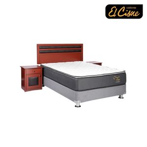 Dormitorio Daguvas: Colchón 2 plz + Base + Cabecera