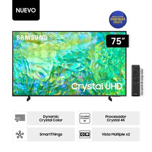 Televisor Smart UHD 4K Samsung 75 pulgadas Led UN75CU8000GXPE