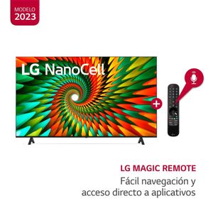 Televisor Smart Nanocell Thinq Ai HD 4K LG 75 Pulgadas 75NANO77SRAZ