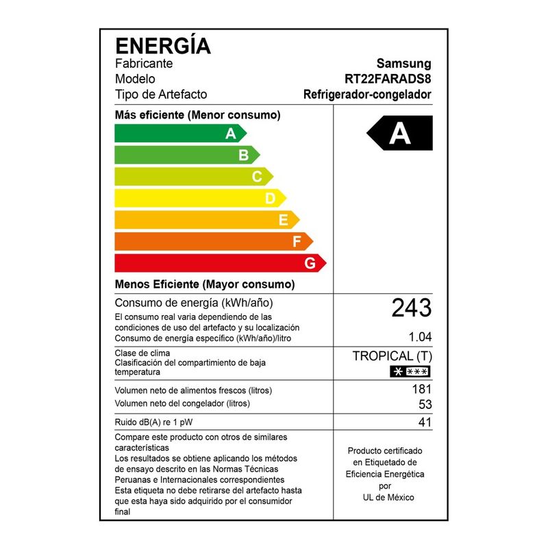 Refrigeradora-Samsung-234L-RT22FARADS8-Plata