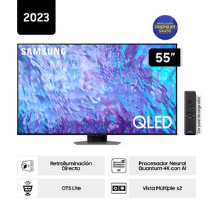 Televisor Smart 4k Samsung 55 Pulgadas QLED QN55Q80CAGXPE (2023)