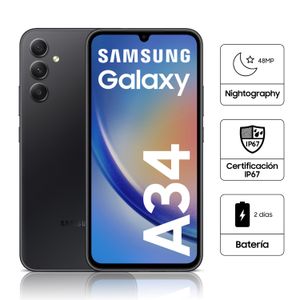 Celular 5G Samsung Galaxy A34 8GB 256GB 48mp Negro