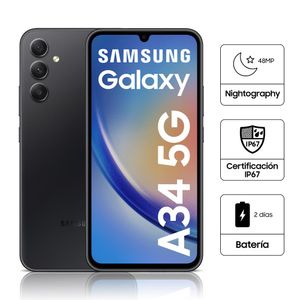 Celular 5G Samsung A34 6GB 128GB 48mp Negro