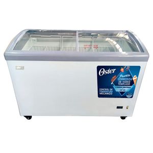 Congeladora Tapa Vidrio Curvo Oster 326L OS-PSCFX11001W Blanco