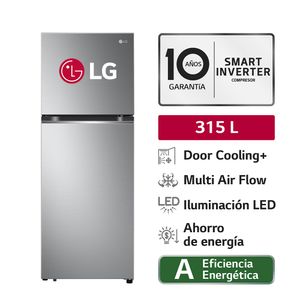 Refrigeradora LG GT31BPP 315L Door Cooling Top Freezer Plateada