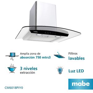 Campana de Pared Mabe 60cm 3 Velocidades CM6018PIY0 Inox