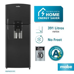 Refrigeradora Mabe 391L RMP405FJPC Black Steel