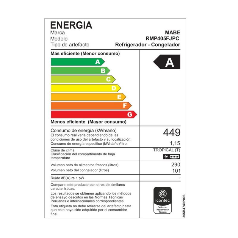 Refrigeradora-Mabe-391L-RMP405FJPC-Black-Steel