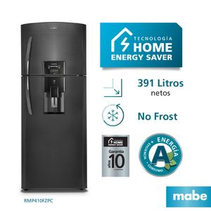 Refrigeradora Mabe 391L RMP410FZPC Black Steel