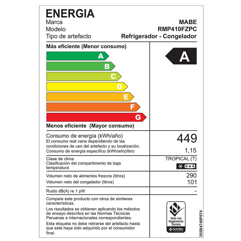 Refrigeradora-Mabe-391L-RMP410FZPC-Black-Steel