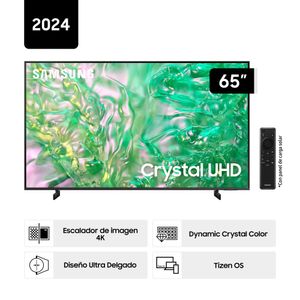 Televisor Smart UHD 4K Crystal Samsung 65 pulgadas Led UN65DU8000GXPE