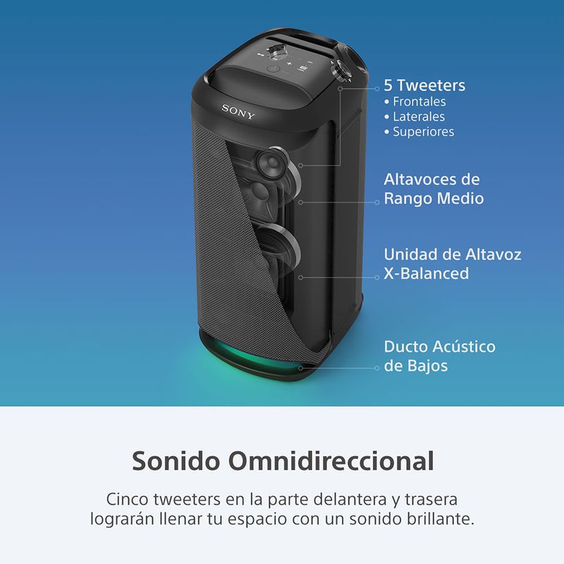 Parlante-Bluetooth-Sony-SRS-XV800-Mega-Bass