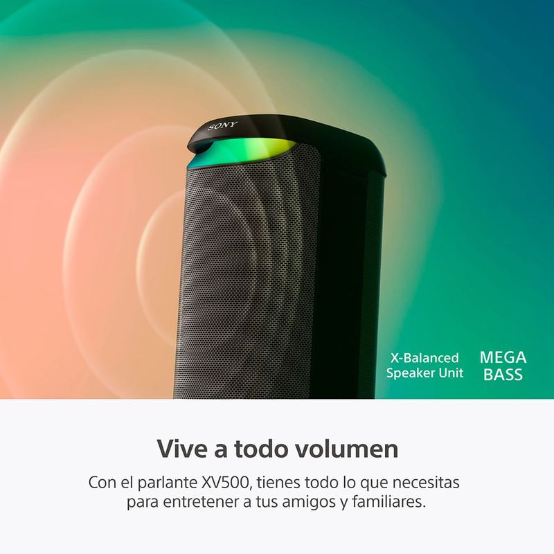 Parlante-Bluetooth-Sony-SRS-XV500-Mega-Bass