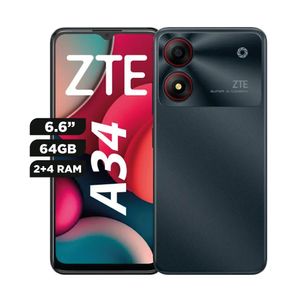 Celular ZTE A34 6.6"  (2GB+4GB) 64GB 5MP Gris