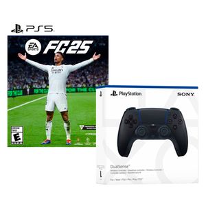 Mando Ps5 Dualsense Midnight Black Amer (Lb) + Juego Ea Sports Fc 25 - Latam Ps5