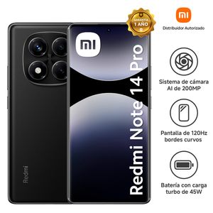 Celular 4G Redmi Note 14 Pro 8GB 256GB 200MP Midnight Black