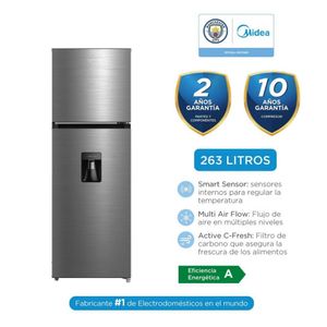 Refrigeradora Midea 263L MDRT385MTR46PEW C/Dispensador Inox