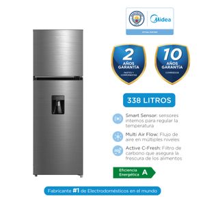 Refrigeradora Midea 338L MDRT489MTR46PEW C/D Inox
