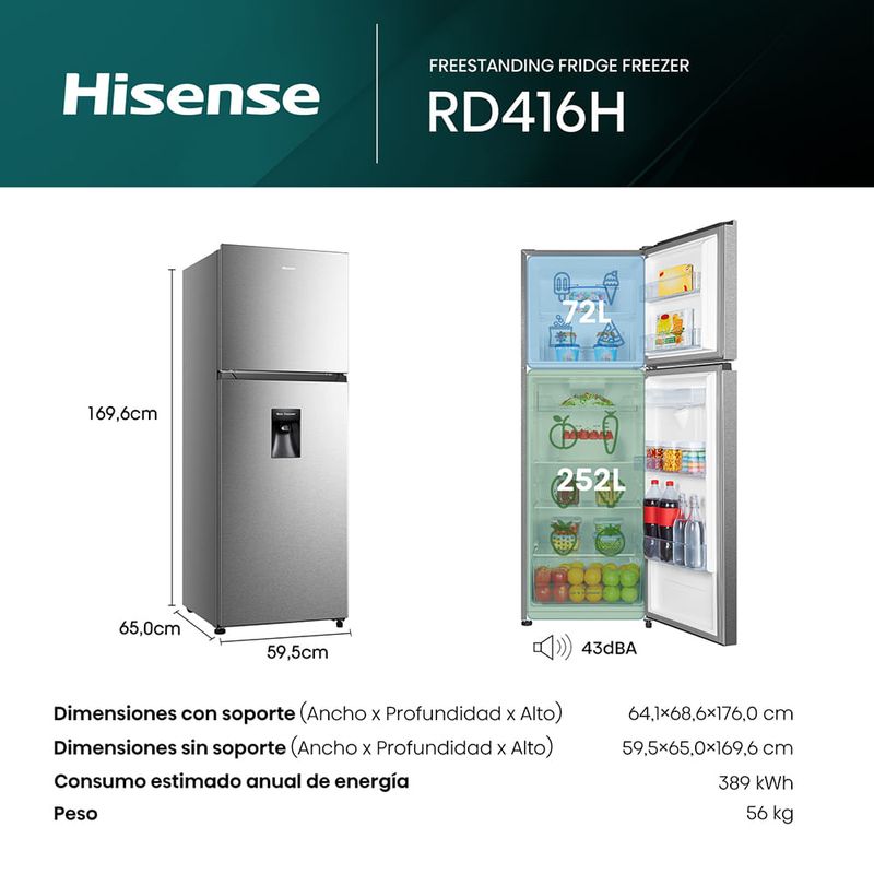 Refrigeradora-Hisense-324L-RT3N320NMC-S-D-Gris