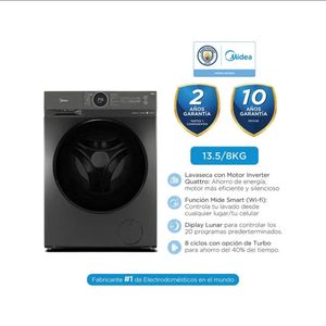 Lavaseca Carga Frontal Midea MF200D135WB/T-PE 13.5K/8K Titanium