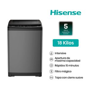 Lavadora Automática Hisense WT3W1823UT 18Kg Grafito