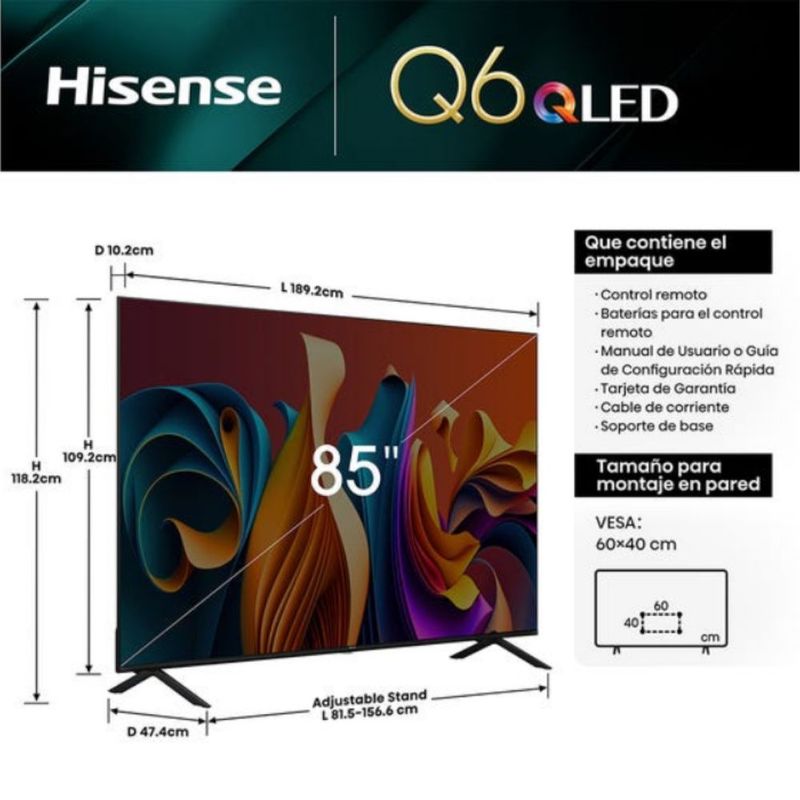 Televisor-Smart-UHD-4K-Hisense-85-pulgadas-QLED-85Q6N-Google