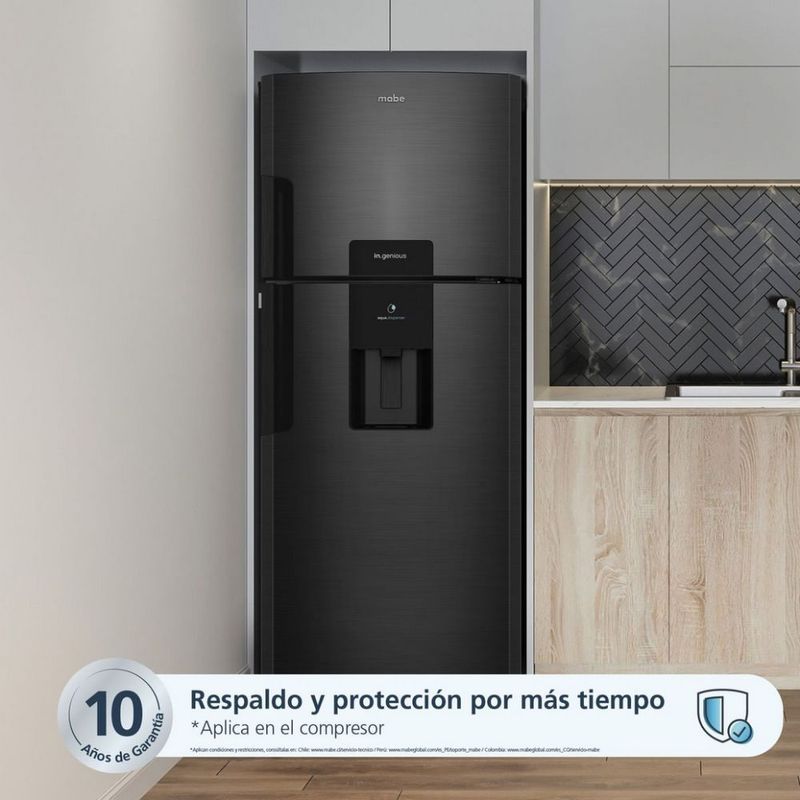 Refrigeradora-No-Frost-Mabe-382L-RMP415YPC-S-D-Black-Steel