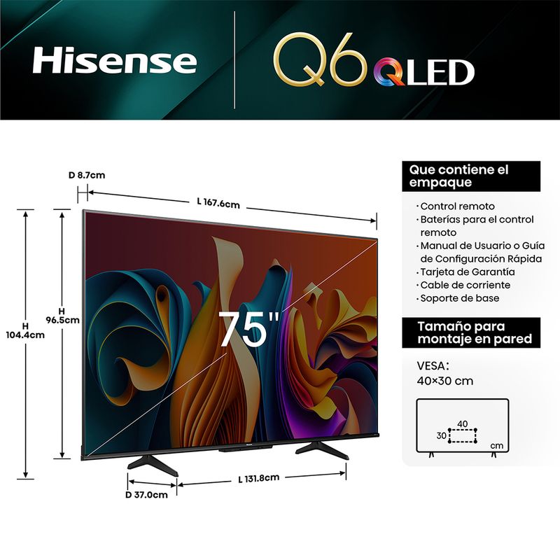 Televisor-Smart-UHD-4K-Hisense-75-pulgadas-QLED-75Q6N-Google