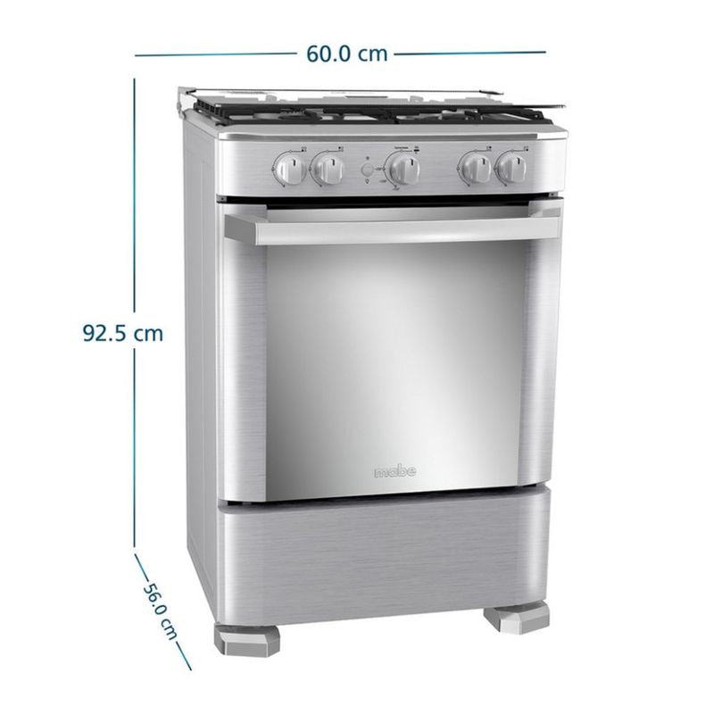 Cocina-a-Gas-Mabe-24--4-Hornillas-CMP6040FX1-Inox