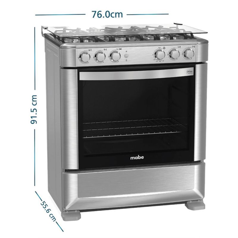 Cocina-a-Gas-Mabe-30--5-Hornillas-CMP7628FX0-Inox