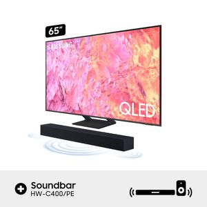 Combo Samsung 65" QLED 4K QN65Q65CAGXPE + Soundbar HW-C400