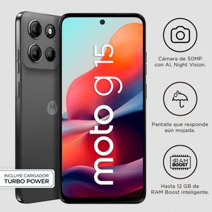Celular 4G Motorola G15 XT2521-2 TD 256GB 4GB Gris