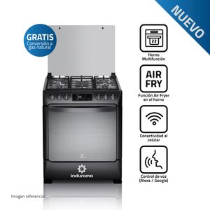 Cocina Indurama Smart CPI-3595N 30 Pulgadas 5 Hornillas Black Steel