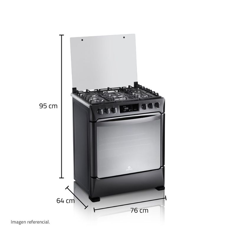 Cocina-Indurama-CPI-3595N-30-Pulgadas-5-Hornillas-Black-Steel
