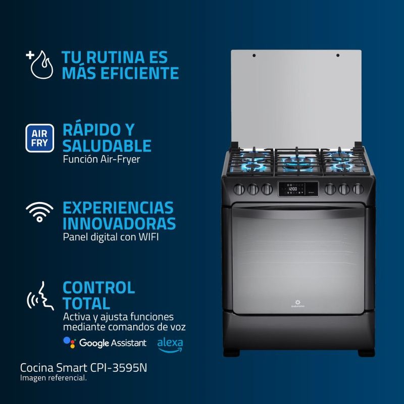 Cocina-Indurama-CPI-3595N-30-Pulgadas-5-Hornillas-Black-Steel
