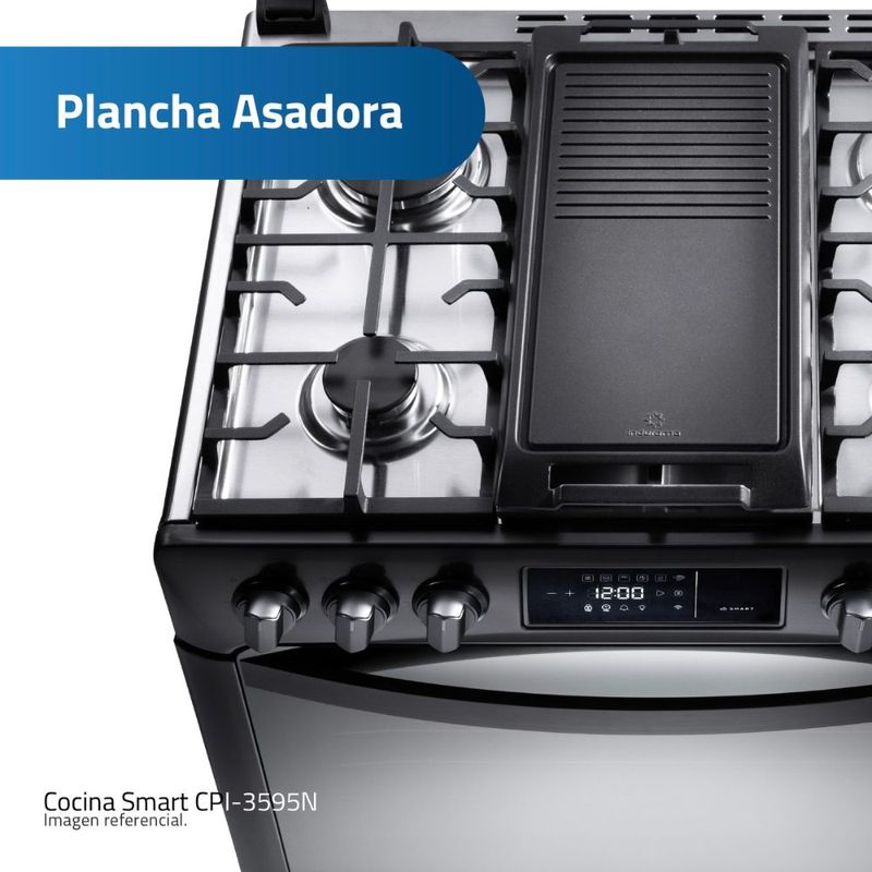 Cocina-Indurama-CPI-3595N-30-Pulgadas-5-Hornillas-Black-Steel