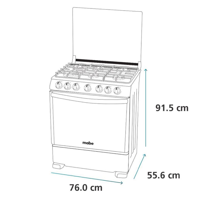 Cocina-Gas-Mabe-CMP7640FX0-30--Inox-5-hornillas