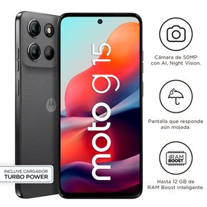Celular 4G Motorola G15 XT2521-2 TD 256GB 4GB Gris