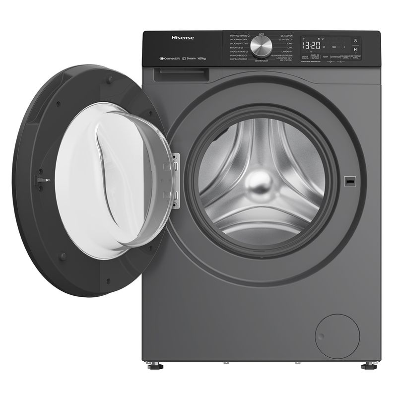 Lavaseca-Hisense-WD3S1443BT-14 kg-9 kg-Gris-Oscuro