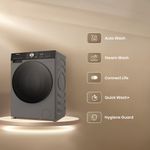 Lavaseca-Hisense-WD3S1443BT-14 kg-9 kg-Gris-Oscuro