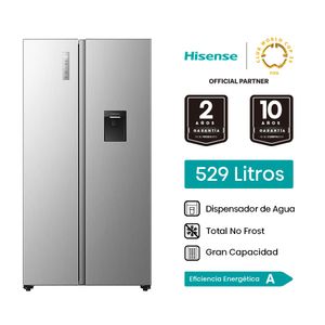 Refrigeradora Side By Side Hisense 529L RS3P558NMCA C/D Inox