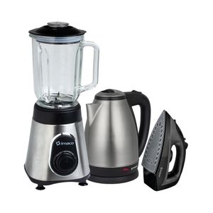 Combo Imaco: Licuadora BLS3515 + Hervidor KE1801 + Plancha ETA600N