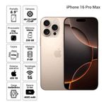 Celular-Apple-iPhone-16-Pro-Max-MYWX3BE-A-256GB-Desert-Titanium